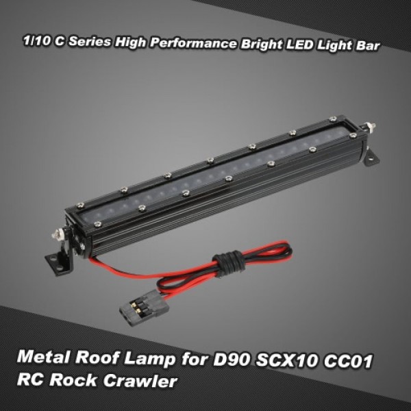 1/10 C Series High Performance Bright LED Light Bar Metal Roof Light Lamp for 1/10 HSP RC4WD Axial D90 SCX10 Traxxas TAMIYA CC01