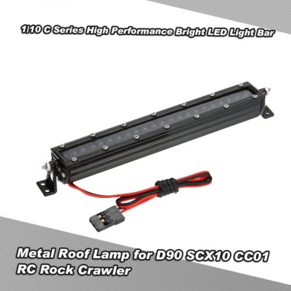 1/10 C Series High Performance Bright LED Light Bar Metal Roof Light Lamp for 1/10 HSP RC4WD Axial D90 SCX10 Traxxas TAMIYA CC01