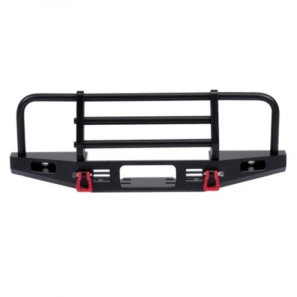 Front Bumper Metal with 2 LED Light for 1/10 Traxxas TRX-4 RC4WD Axial SCX10 RC Crawler Car