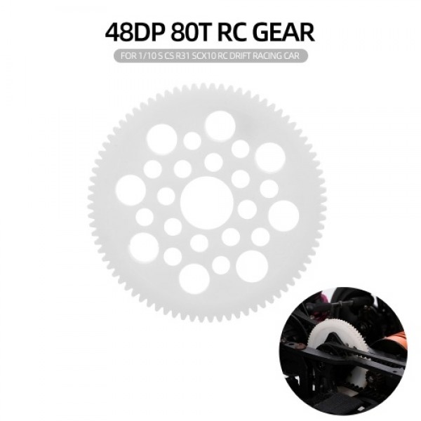 48DP 80T RC Gear for 1/10 S CS R31 SCX10 RC Drift Racing Car Off-road Climber Short Truck