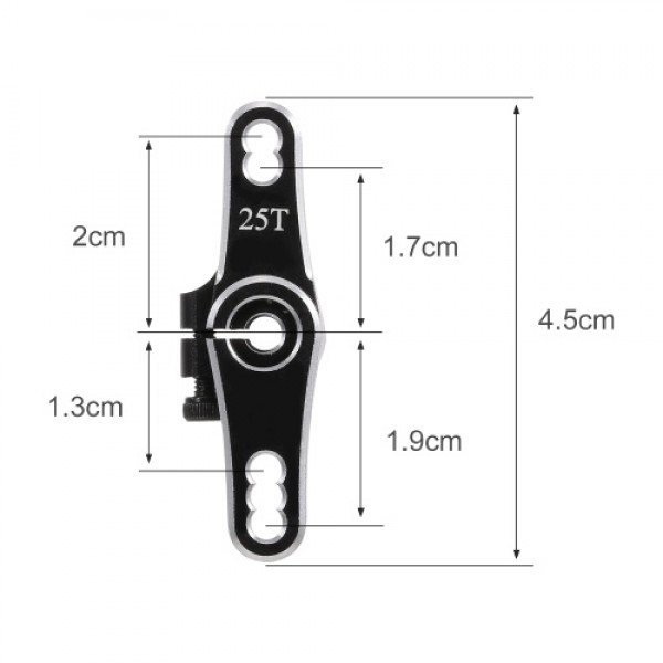 Aluminum Servo Horn 25T Steering Arms Double Head Replacement for Futaba Savox Servo HSP HD Xcore RC Car