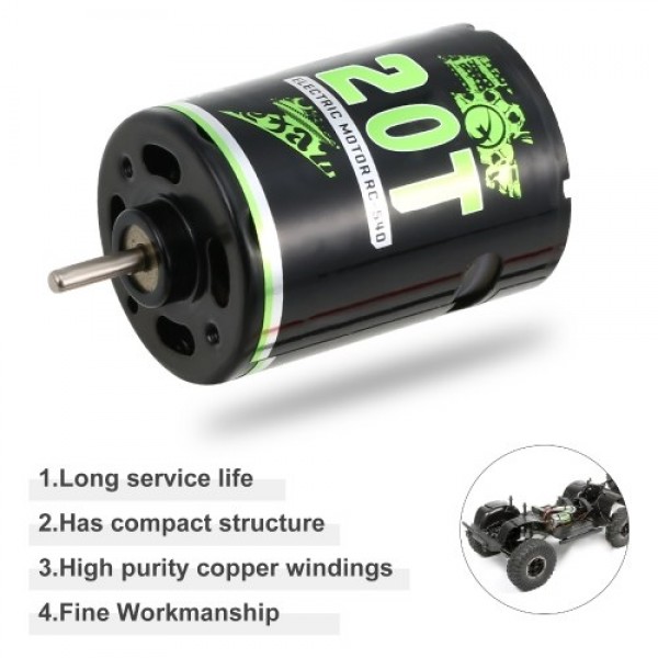 20T 540 Brushed Motor for 1:10 Scale RC Off-road Climbing Car and Flat Car