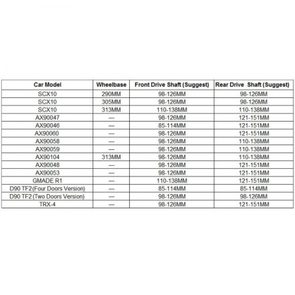 97mm Metal Drive Shaft