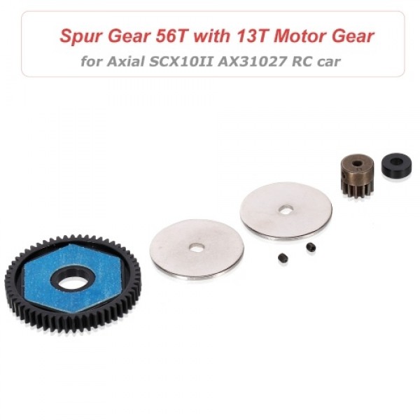 Gearbox Gear 56T with 13T Motor Gear Compatible with Axial SCX10II AX31027 RC Car