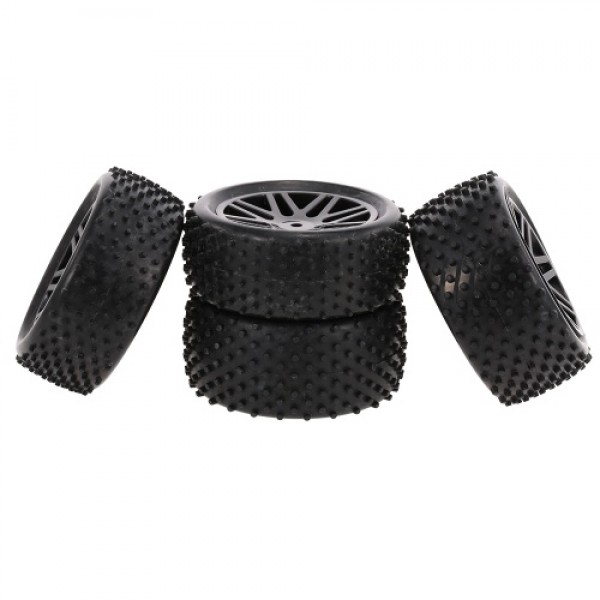 4PCS 1/10 RC Off-road Tyre Nail Point Tread Pattern V Hole Rim for 1/10 HSP HPI Redcat RC4WD RC Buggy