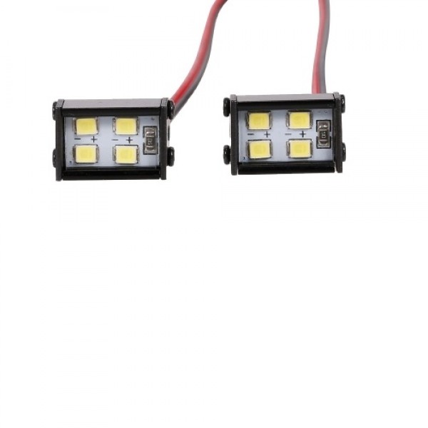 2pcs RC LED Lights Headlight Roof Lamp Light 8LEDs Light for 1/10 Traxxas TRX-4 Trx-6 D90 HSP Redcat RC 4WD Tamiya Axial SCX10 H