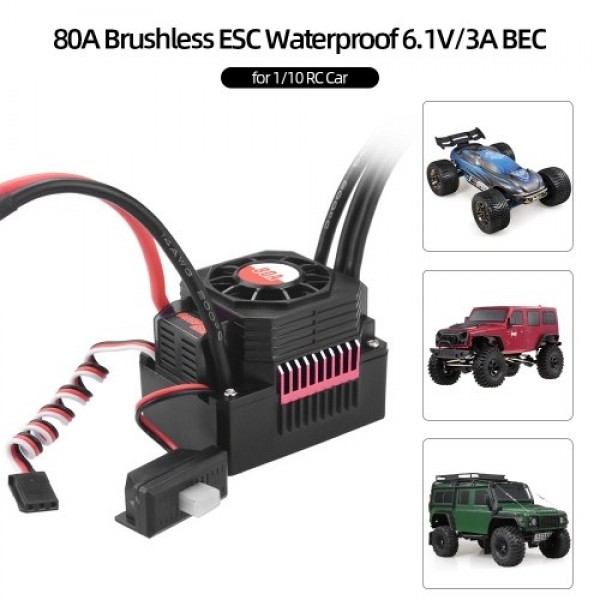 SURPASS HOBBY 80A Brushless ESC Waterproof Electric Speed Controller