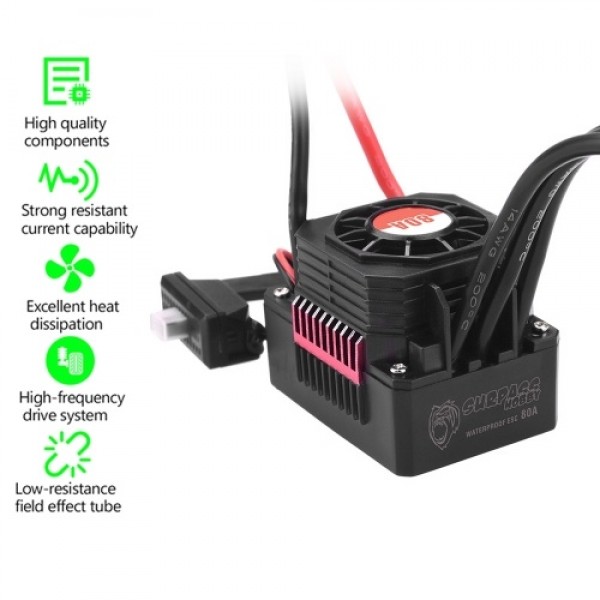 SURPASS HOBBY 80A Brushless ESC Waterproof Electric Speed Controller