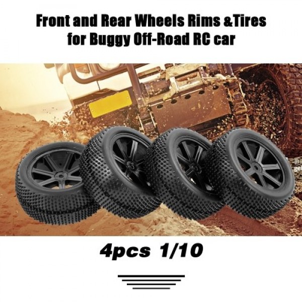 4pcs Front and Rear Tire with Wheel Rim