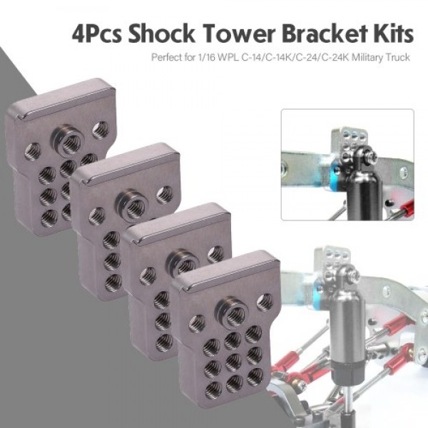 Tpower 4Pcs Metal Shock Tower Bracket Kits