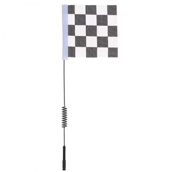 Metal Decorative Antenna with White &amp; Black Flag for 1:10 Traxxas Hsp Redcat RC4WD Tamiya Axial Scx10 D90 Hpi RC Crawler Car