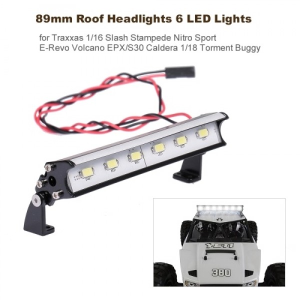 89mm Roof Headlights RC Off-Road Dome 6 LED Lights