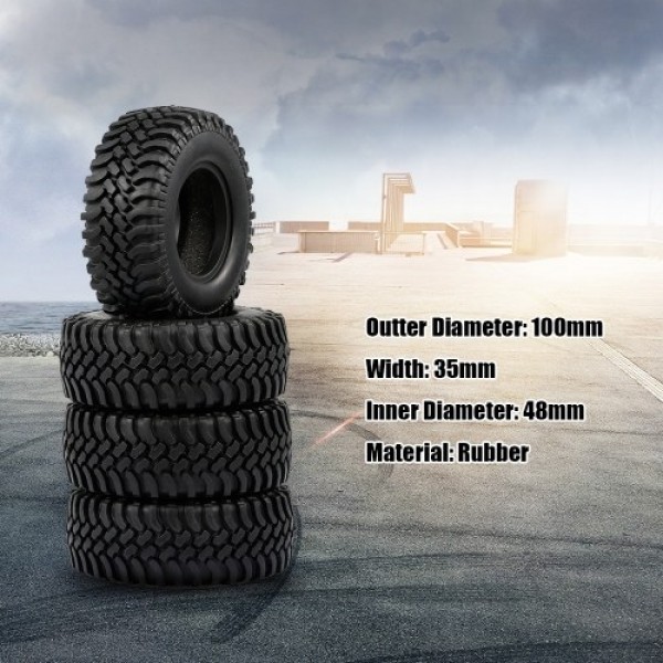 4PCS 100MM Rock Crawler Tyre