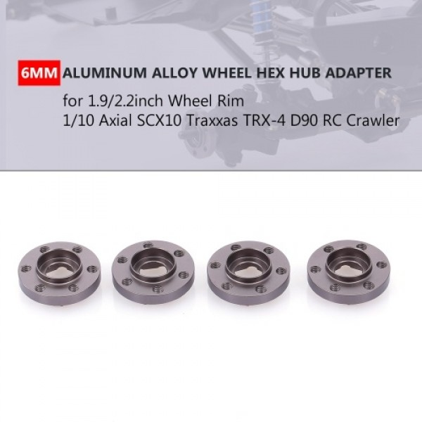 4Pcs 6mm Wheel Hex Hub  Adapter