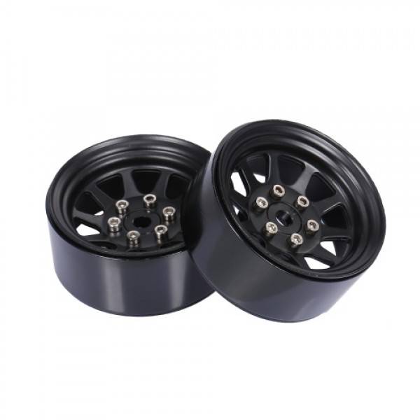 2PCS 1/10 RC Crawler Aluminum 1.9inch Beadlock Wheel Rims