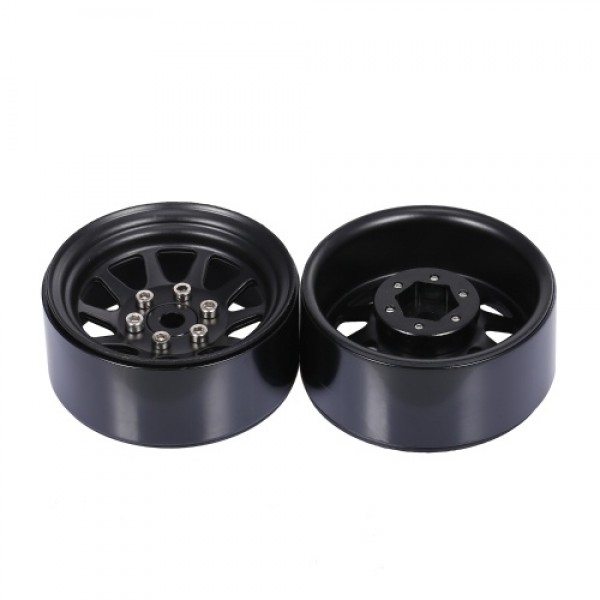 2PCS 1/10 RC Crawler Aluminum 1.9inch Beadlock Wheel Rims