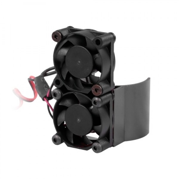 RC Car Motor Heatsink 550 540 Motor Double Cooling Fans with Thermal Sensor CNC Aluminum Alloy Heatsink