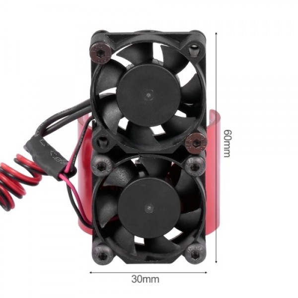 RC Car Motor Heatsink 550 540 Motor Double Cooling Fans with Thermal Sensor CNC Aluminum Alloy Heatsink