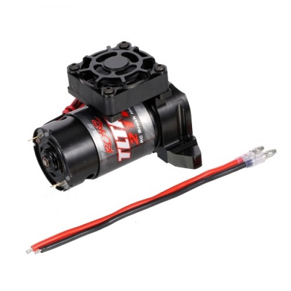 21T 550 Brushed Motor with Cooling Fan and Motor Mount Base Holder Replacement for 1/10 RC Car Traxxas Trx-4 Trx-6 RC Car