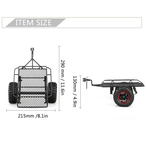 Trailer Car Hopper Trail for 1/10 Traxxas HSP Redcat RC4WD Tamiya Axial SCX10 D90 HPI RC Crawler Car DIY