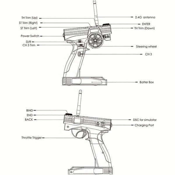 FS-GT3B 3Ch GT3B RC Transmitter And Rece...