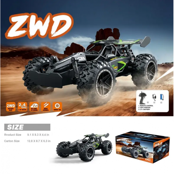 1:18 Small High-speed Off-road 2.4G Remote Control Car Drifting 15KM/H To Adapt To Various Road Sections Anti-collision Settings Rubber Big Tires