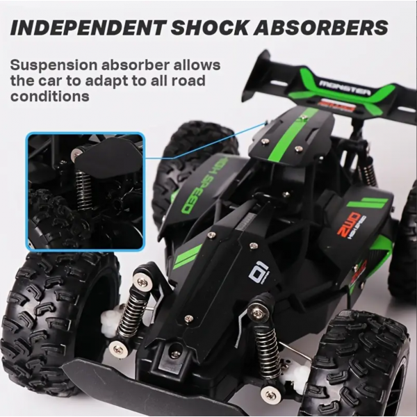 1:18 Small High-speed Off-road 2.4G Remote Control Car Drifting 15KM/H To Adapt To Various Road Sections Anti-collision Settings Rubber Big Tires