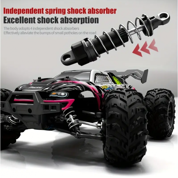 New Q117 2.4GHz Remote Control Car 70km/h Professional Level 2840 Brushless Motor (4000KV Value) 1:16 Four-wheel Drive Alloy High-speed Climbing Off-road Racing Bigfoot Car