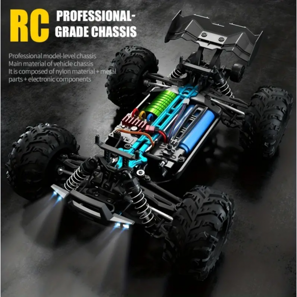 New Q117 2.4GHz Remote Control Car 70km/h Professional Level 2840 Brushless Motor (4000KV Value) 1:16 Four-wheel Drive Alloy High-speed Climbing Off-road Racing Bigfoot Car