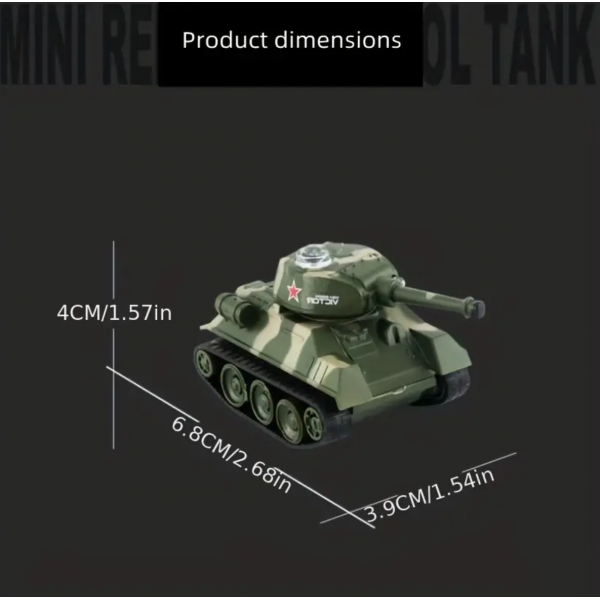 Mini Mini Remote Control Tank, Miniature Simulation Four-way Wireless Charging Children's Indoor Desktop Remote Control Car Military Toy Car Gift