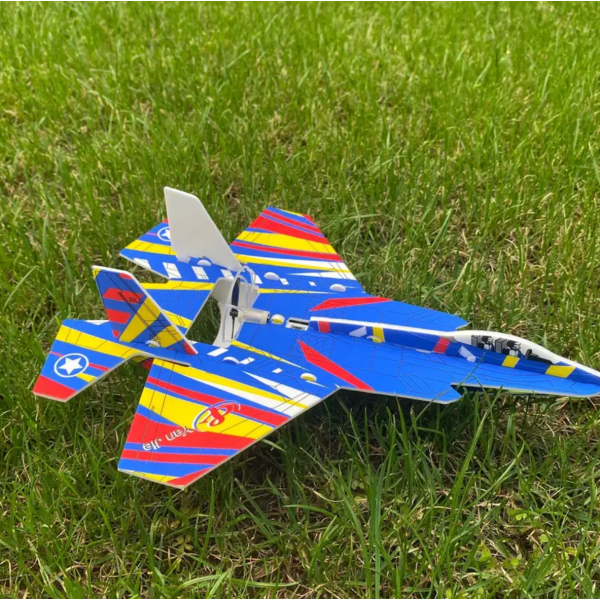 Electric Foam Aircraft Rechargeable Hand-throwing Slow-flying Biplane Glider Outdoor Children's Toys Hand-assembled Aviation Model