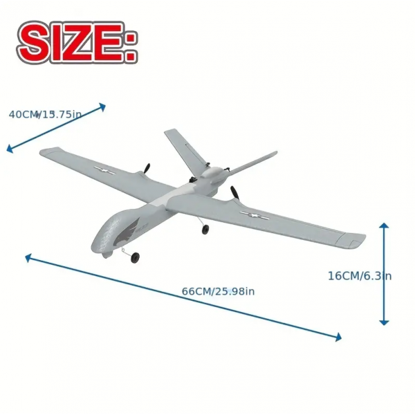 Three-channel Predator Drone, Aerial Reconnaissance Aircraft, Remote Control Fighter Aircraft, Air Model Fixed Wing Aircraft, Glider Model Remote Control Aircraft