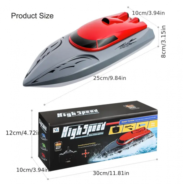 2.4G Remote Control Boat, Rechargeable High-speed Speedboat, Yacht Upgrade Version 806 Rechargeable Racing Boat Water Toy For Children