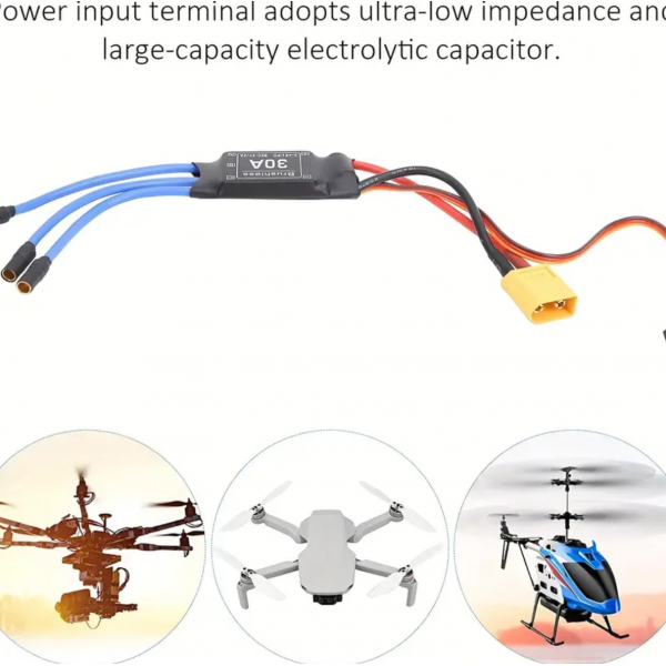 ESC XT60 Electronic Brushless Speed Controller 30A For RC Drone RC Airplane Helicopter(3.5mm Bullet Plugs)