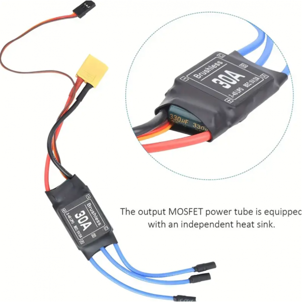 ESC XT60 Electronic Brushless Speed Controller 30A For RC Drone RC Airplane Helicopter(3.5mm Bullet Plugs)