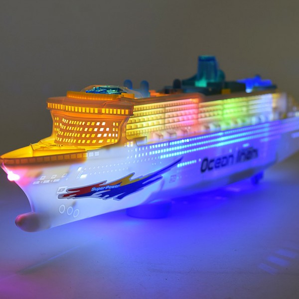 Gift, Children's light music cruise ship universal toy ship simulation model electric toy