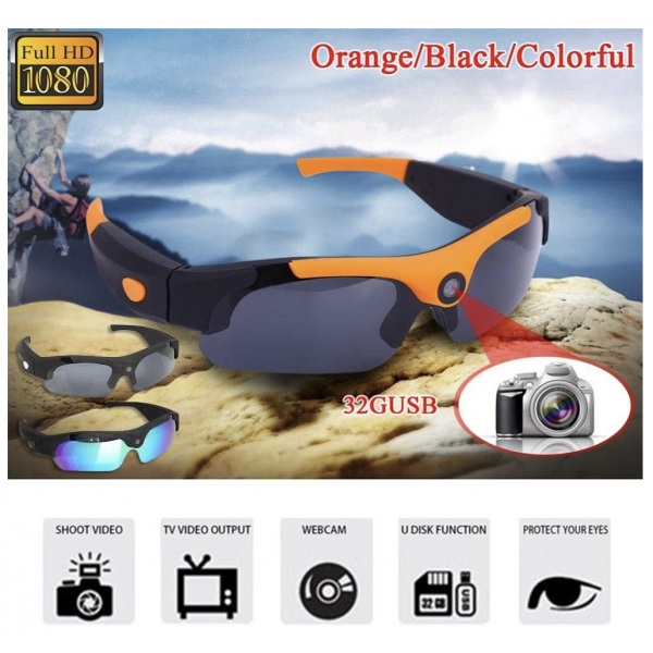 Eyewear DVR Video Camcorder Sunglasses 32GB HD 720P 5MP Mini Camera Digital Video Recorder